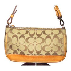 Coach 2004 Hampton Demi Baguette Bag in Signature C Canvas & Vachetta Leather